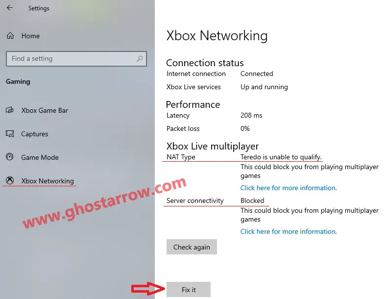 xbox networking - fix it