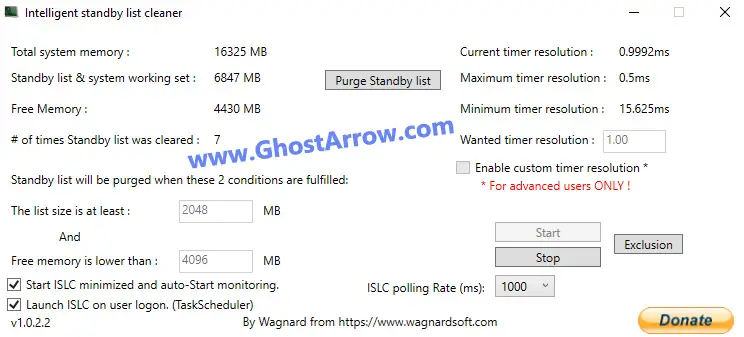 Intelligent Standby List Cleaner