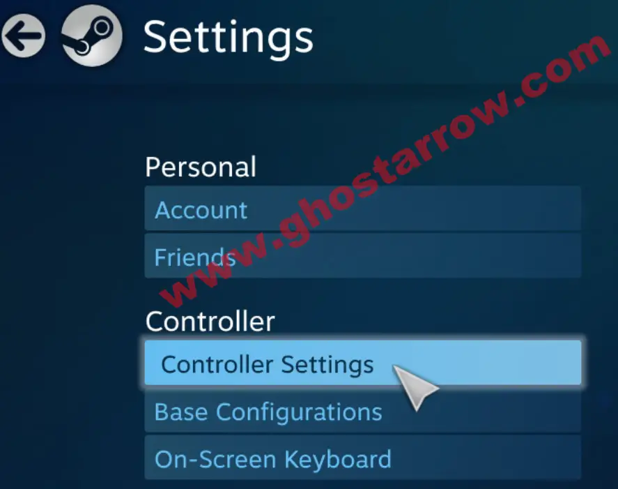 controller settings