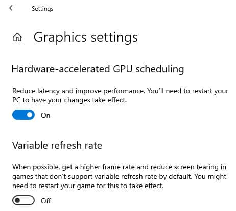 Turn On Hardware-Accelerated GPU Scheduling