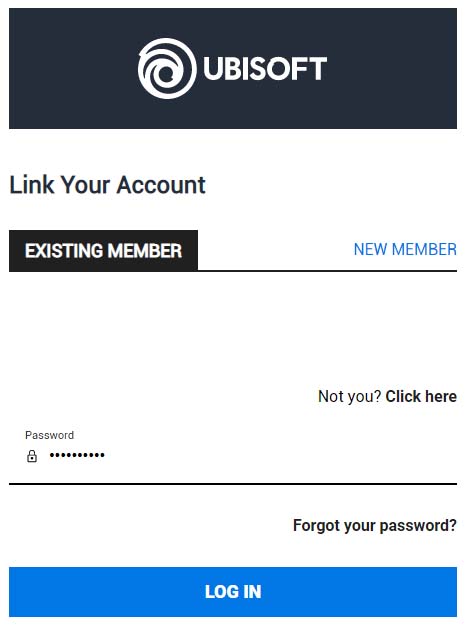 Login to your Ubisoft account