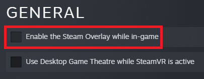 Disable Steam Overlay