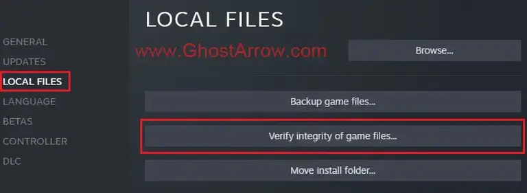 Verify game files
