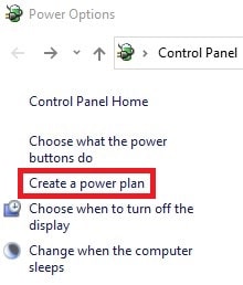 Create a power plan