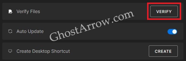 Epic Games Launcher Verify Files