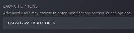 USEALLAVAILABLECORES Steam