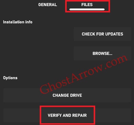 Xbox app Verify and Repair