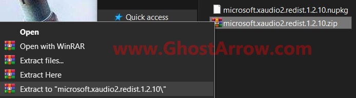 Extract Microsoft.XAudio2.Redist