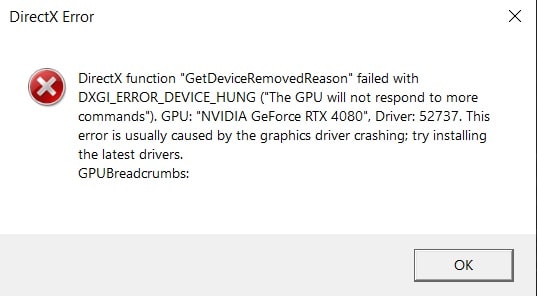 Need for Speed Unbound DirectX Error