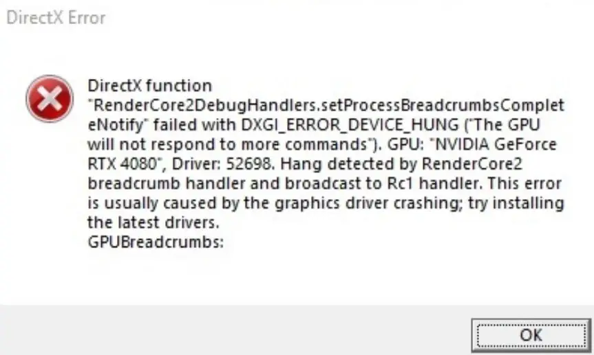 Need for Speed Unbound DirectX Error 2
