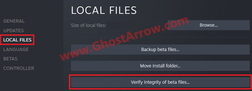 Verify integrity of beta files