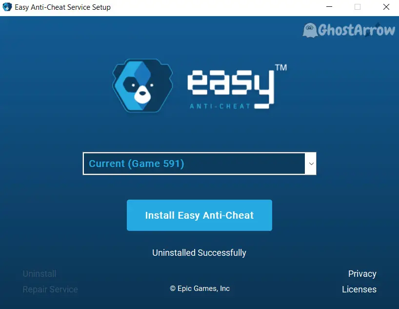 Uninstall and Install Easy anti cheat