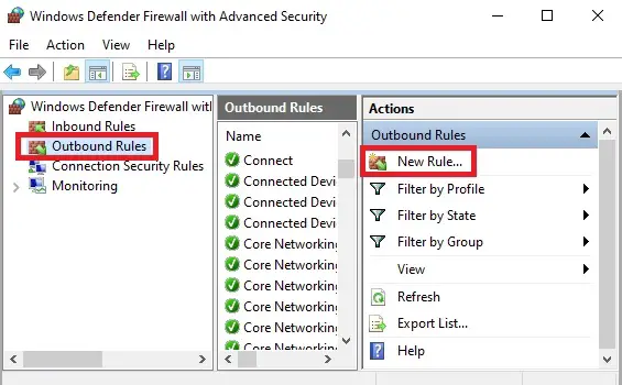 SnowRunner online fix - outbound rules