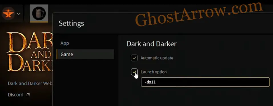 Dark and Darker Stuttering Fix - DirectX 11 Launch option